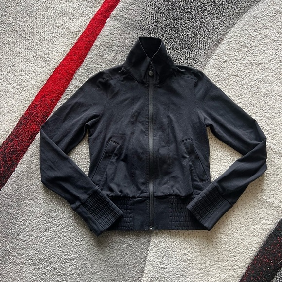 Lululemon Athletica Black Mockneck Zip Up Performance Sweater - Picture 1 of 5